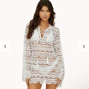PQ Swim Lace Water Lily Noah Tunic, Size M/L